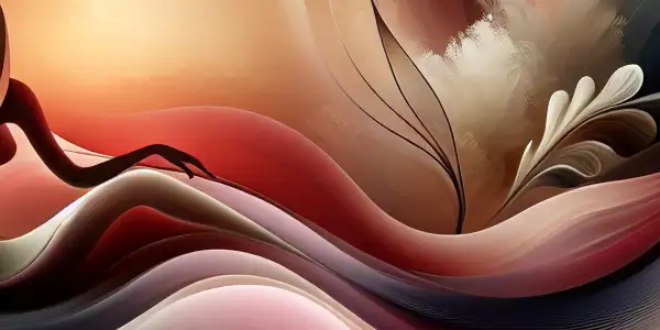 Stylish computer desktop wallpaper featuring abstract shapes, soft lighting, and warm colors evoking intimacy and elegance.